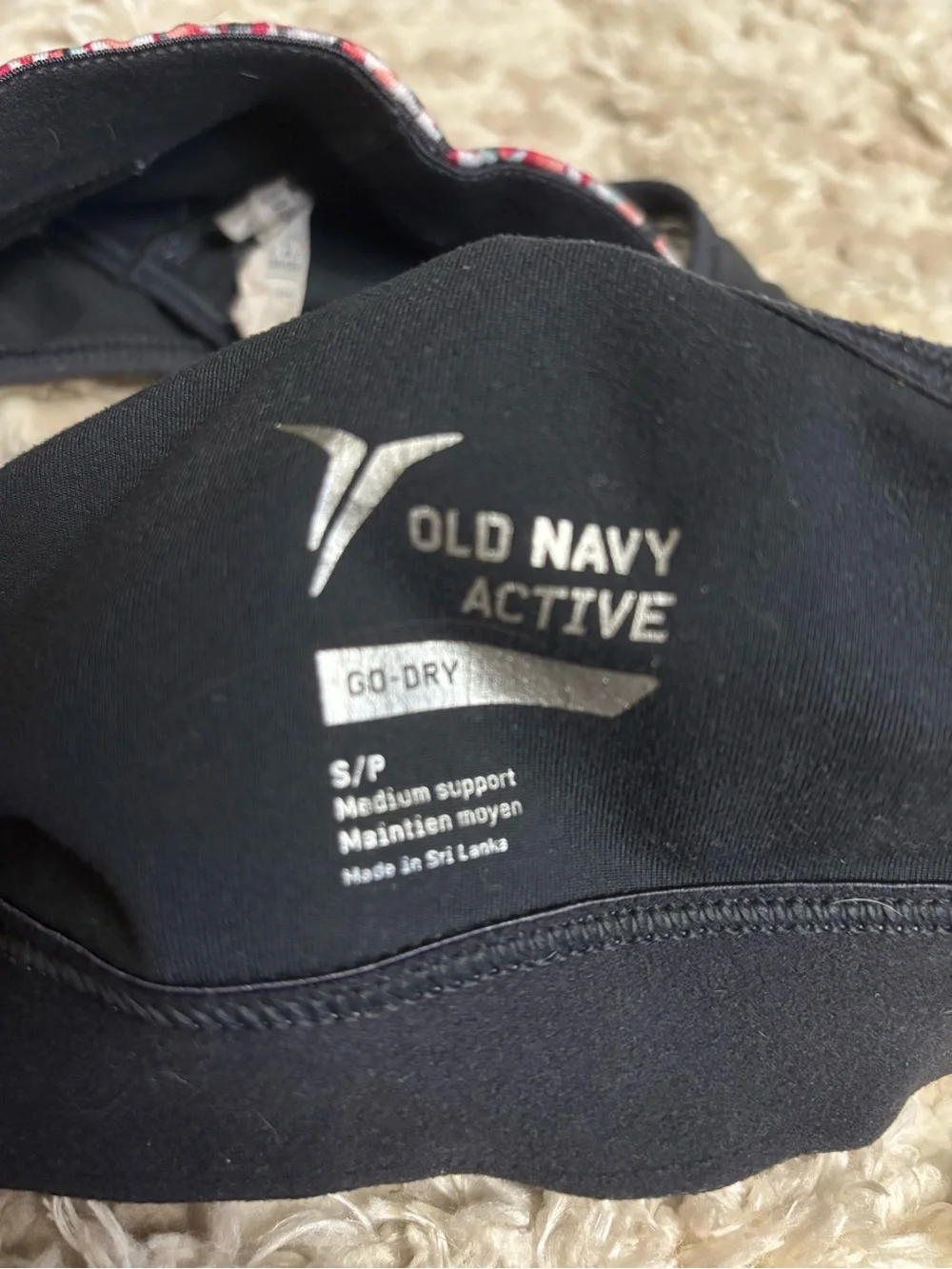 Old Navy Sport Bra Size S Pink Multi Wireless Unlined Racerback Pullover Sheer